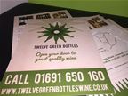 Twelve Green Bottles - Flyer Print and Design